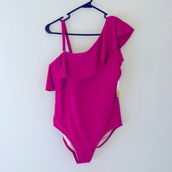 NWT Kona Sol One Shoulder ruffle swim suit | 14 - Picture 1 of 8